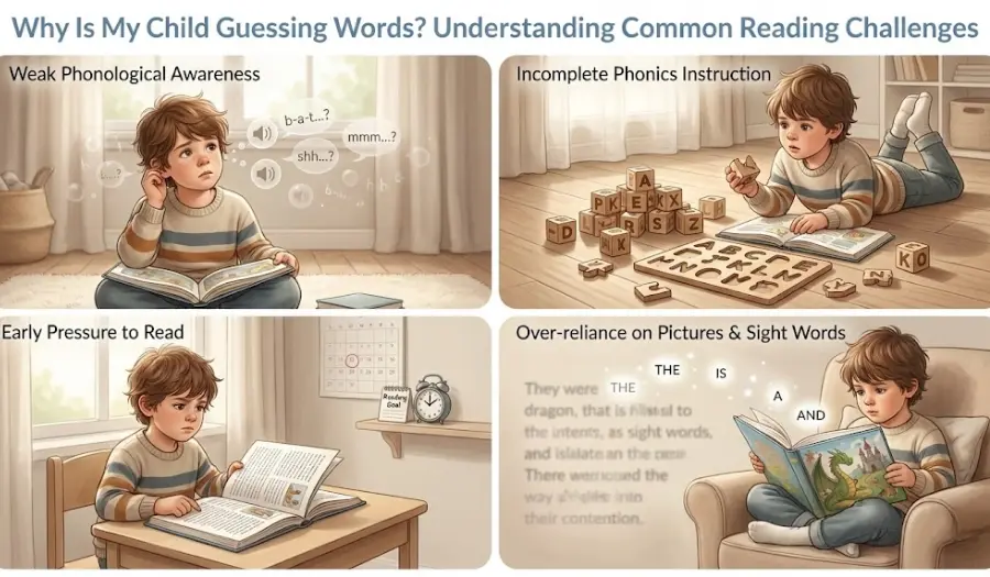 Reasons children guess words while reading